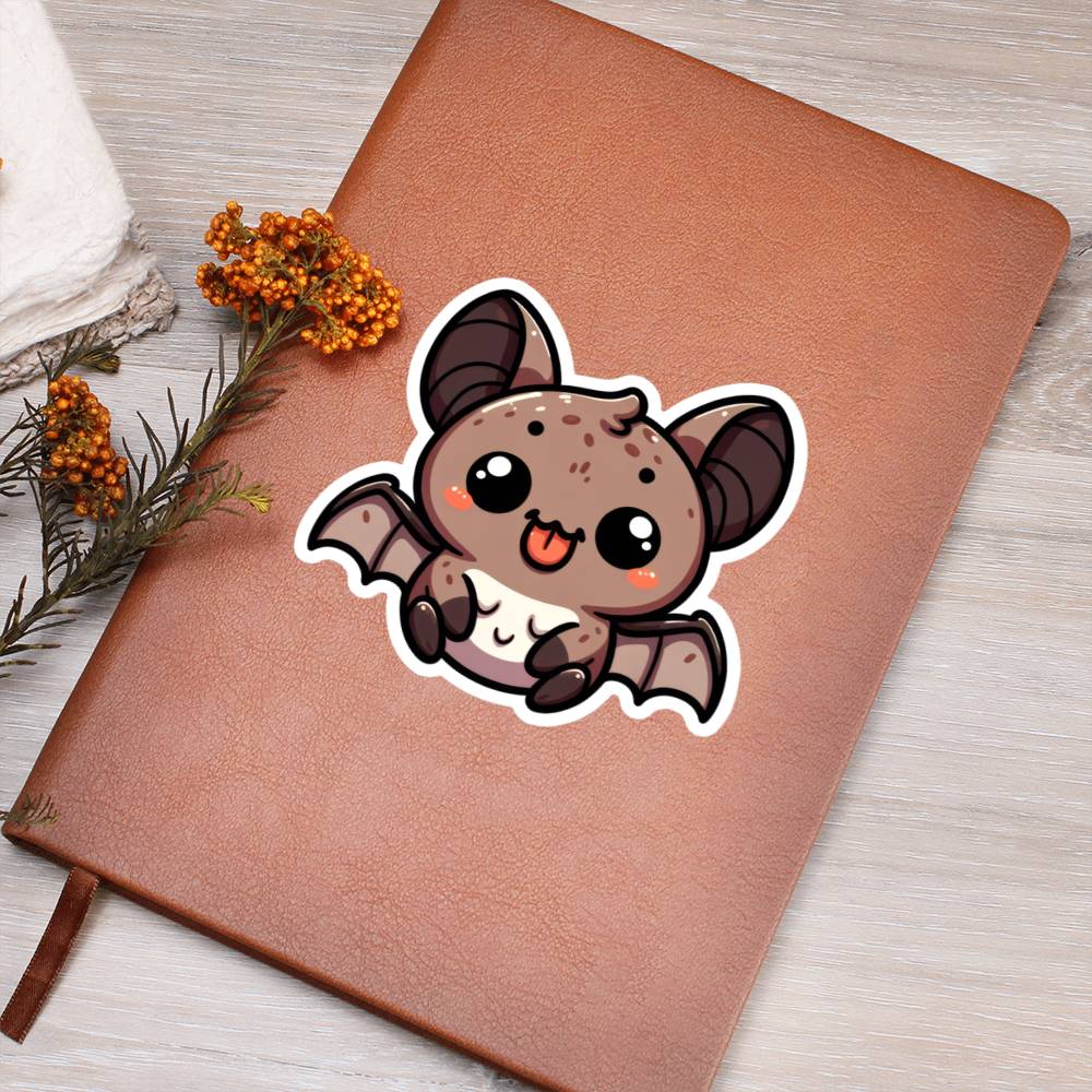 Cute Nectar Bat sticker 101 - Vegan Leather Journal