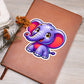 Cute Elephant sticker 46 - Vegan Leather Journal