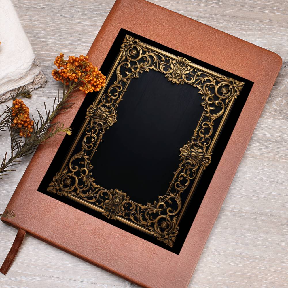 Ornate Gold Cover 057 - Vegan Leather Journal
