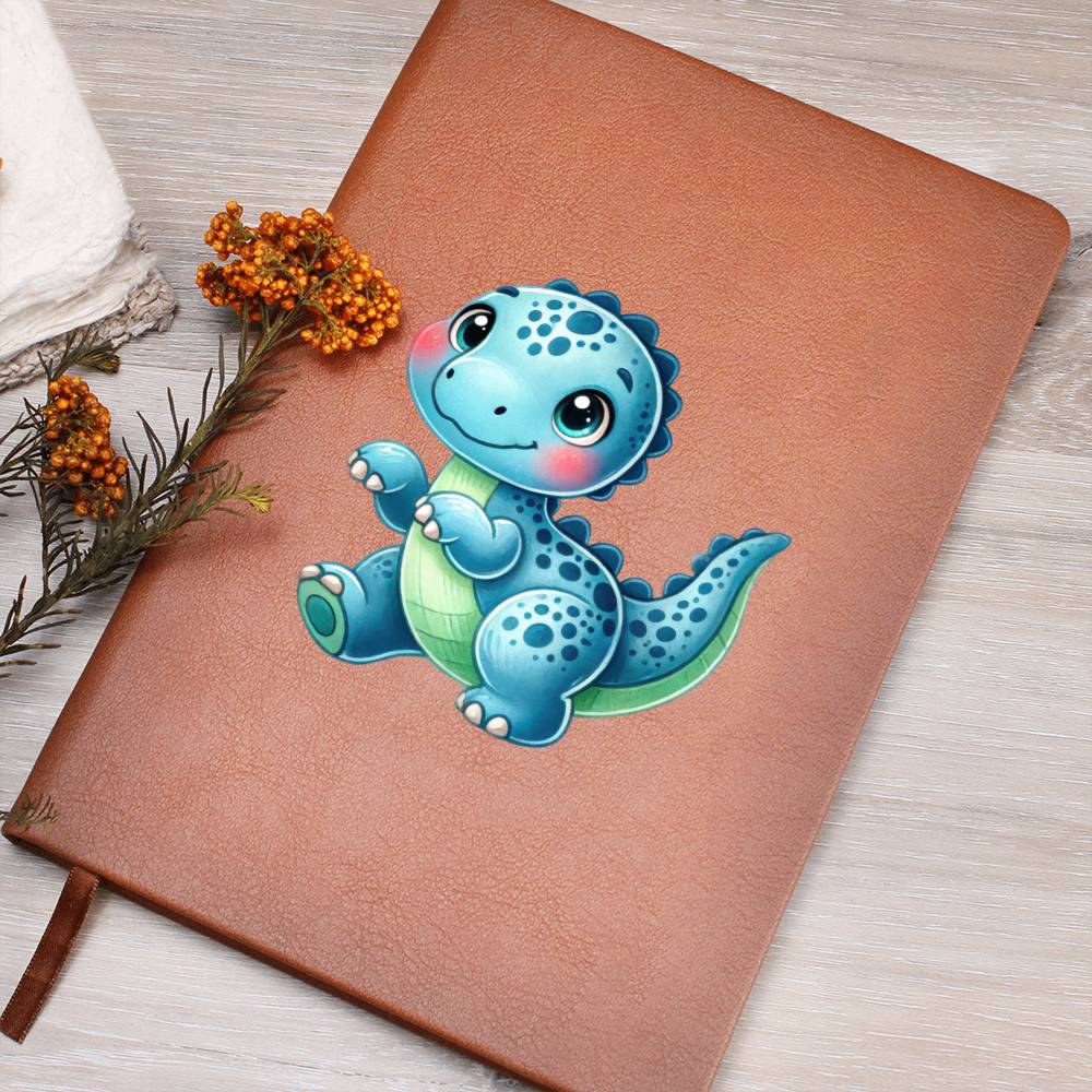 Colorful Baby Dinosaur 067 - Vegan Leather Journal