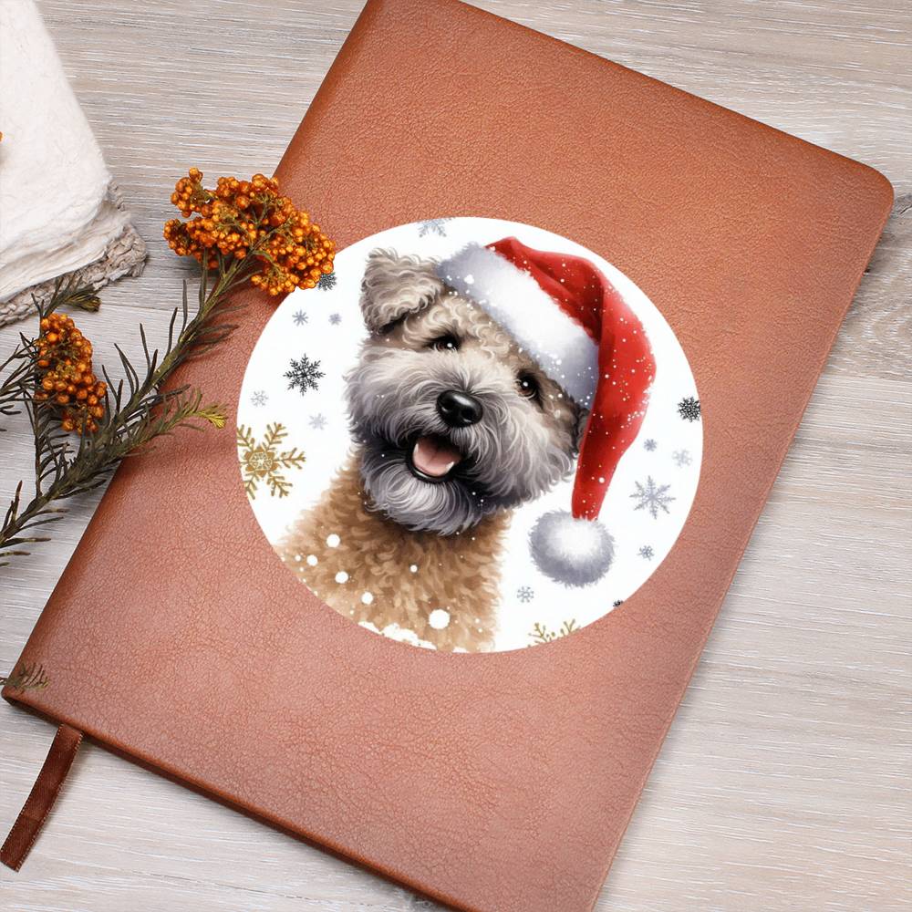 Christmas Dog - Pumi - Vegan Leather Journal