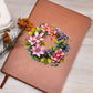 Floral Flower Wreath 052 - Vegan Leather Journal