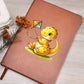 Colorful Baby Dinosaur 003 - Vegan Leather Journal