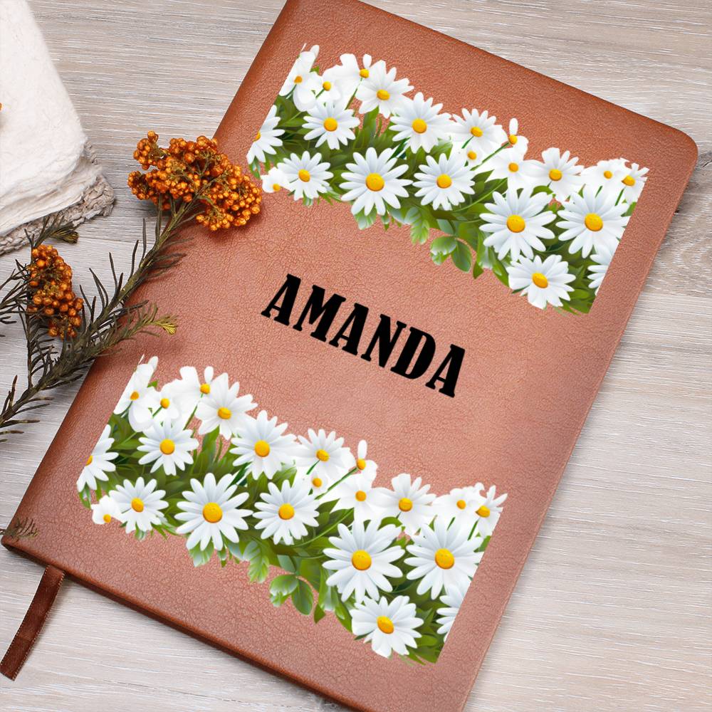 Amanda (Playful Daisies) - Vegan Leather Journal