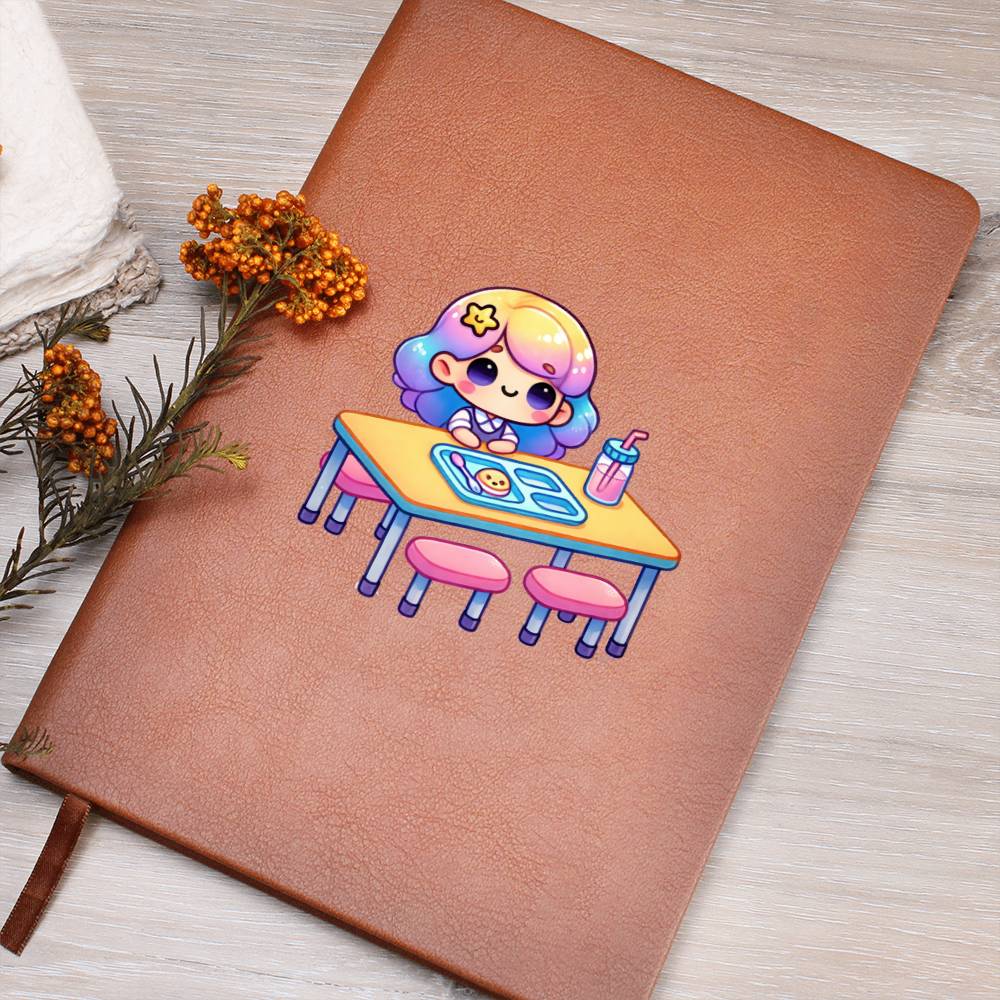 Cute Back to School Sticker 064 - Vegan Leather Journal