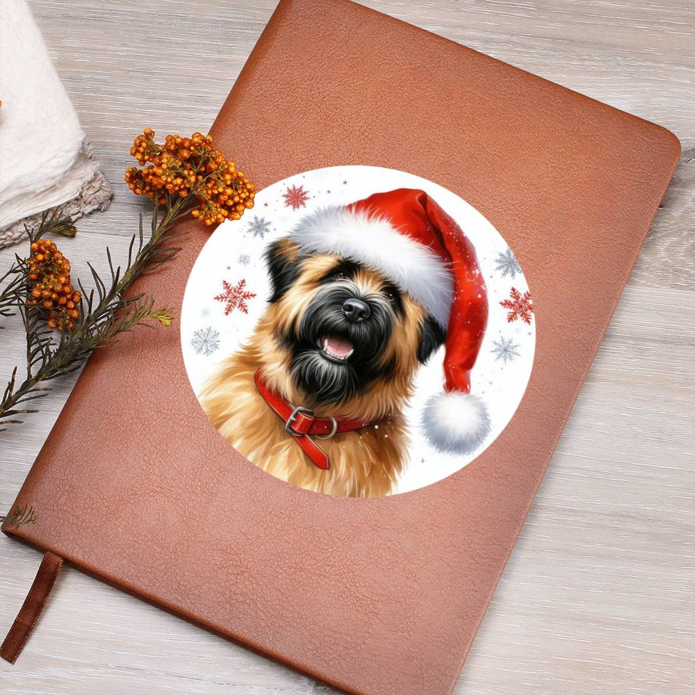 Christmas Dog - Bouvier des Flandres - Vegan Leather Journal