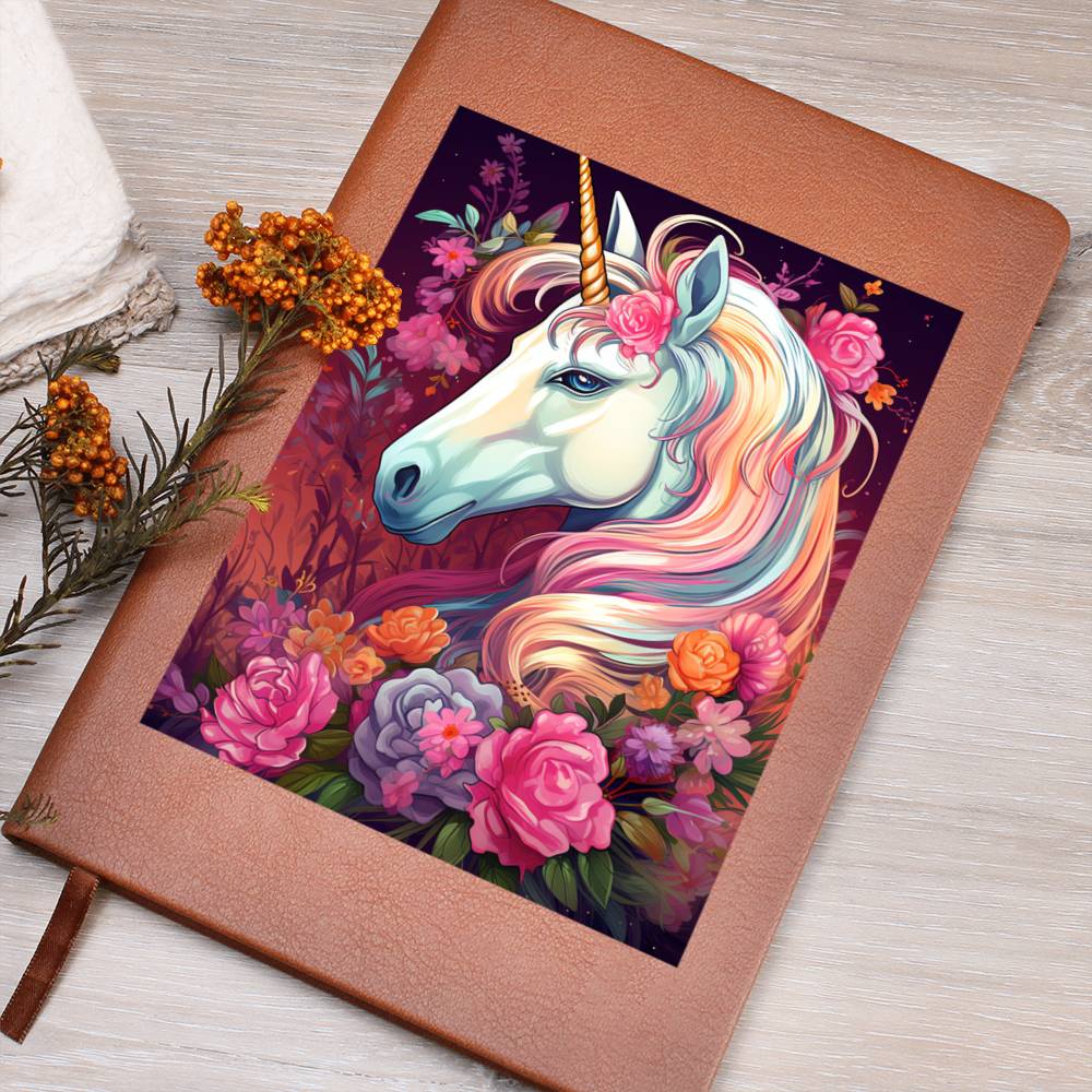 Cute Unicorn 021 - Vegan Leather Journal