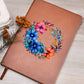 Floral Flower Wreath 113 - Vegan Leather Journal