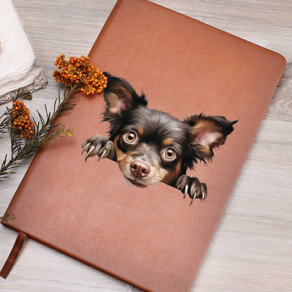 Mudi Peeking - Vegan Leather Journal