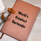 World's Greatest Bartender v1 - Vegan Leather Journal