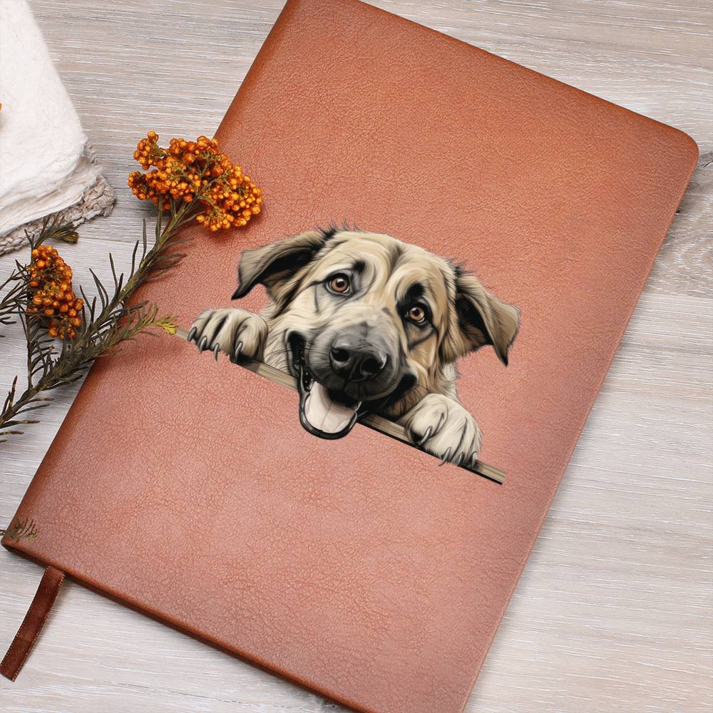 Anatolian Shepherd Peeking - Vegan Leather Journal