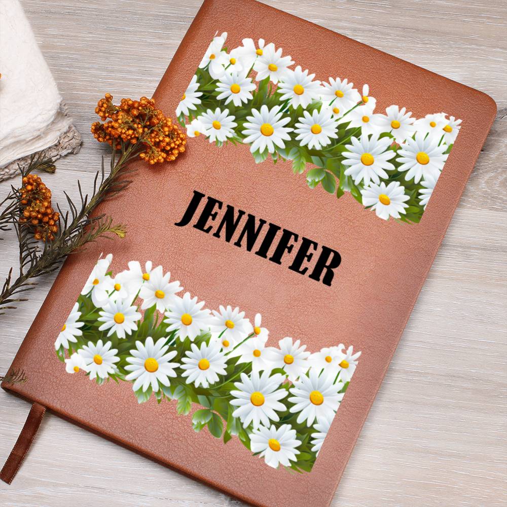 Jennifer (Playful Daisies) - Vegan Leather Journal
