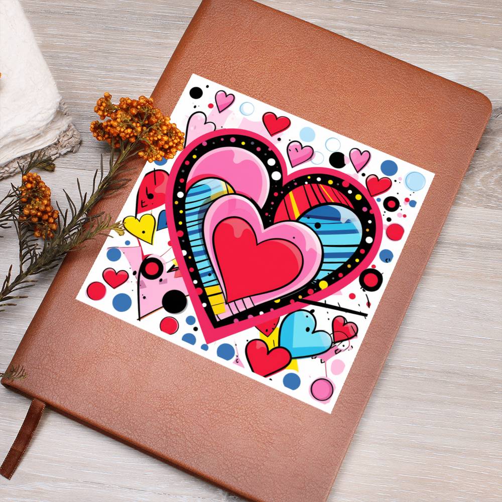 Valentine's Day Pop Art 23 - Vegan Leather Journal