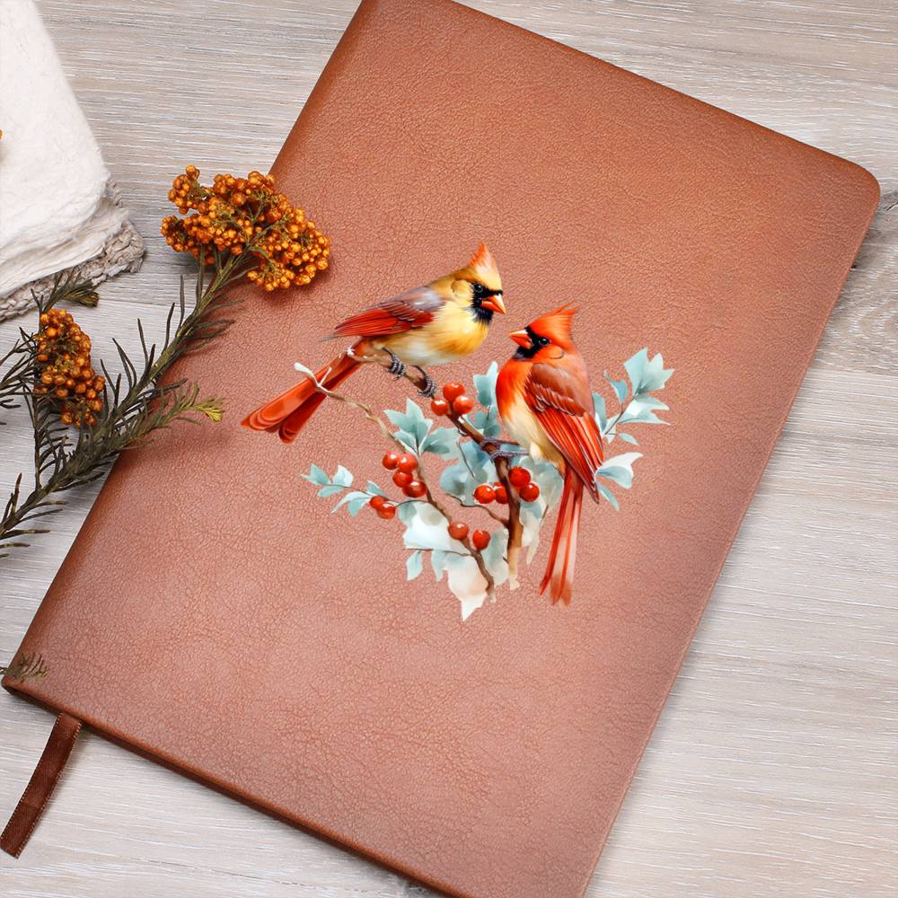 Christmas Cardinal 013 - Vegan Leather Journal
