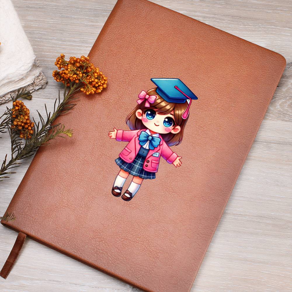 Cute Back to School Sticker 036 - Vegan Leather Journal