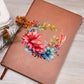 Floral Flower Wreath 022 - Vegan Leather Journal