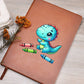 Colorful Baby Dinosaur 056 - Vegan Leather Journal