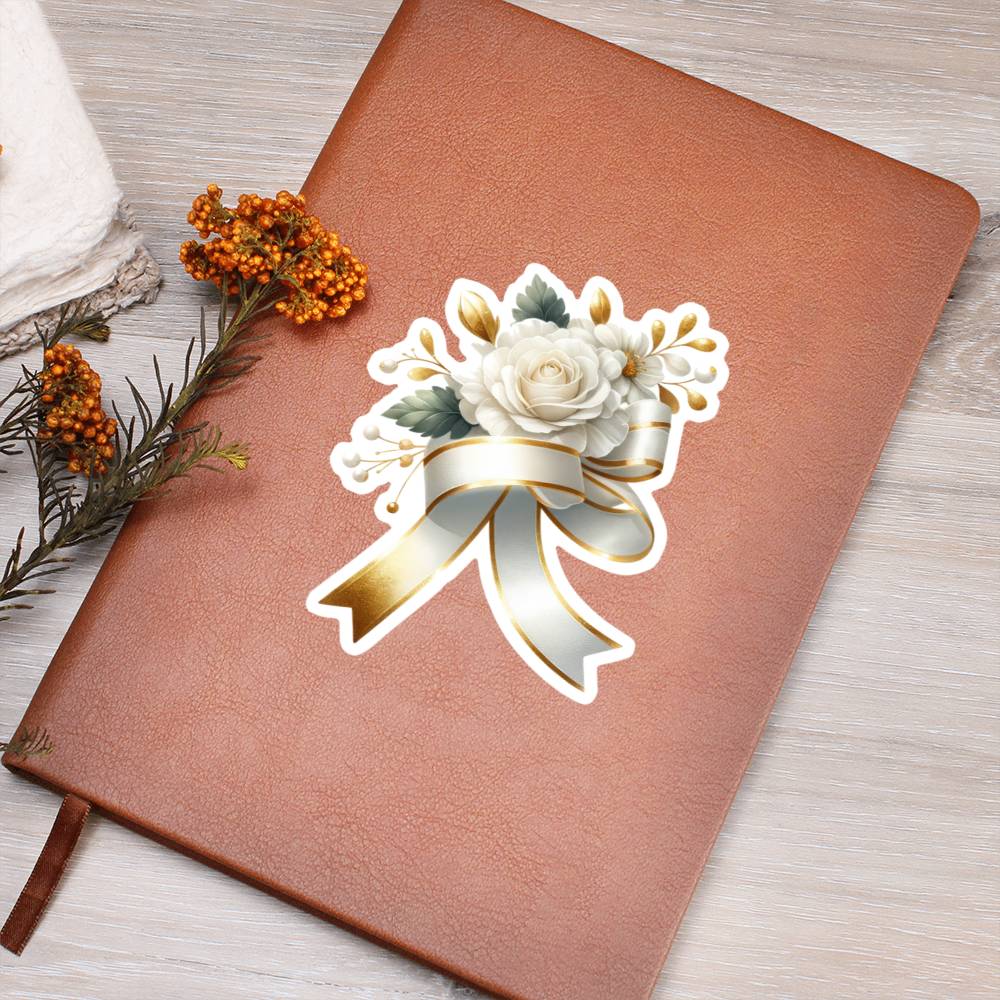 Luxury Wedding Decor Sticker 046 - Vegan Leather Journal