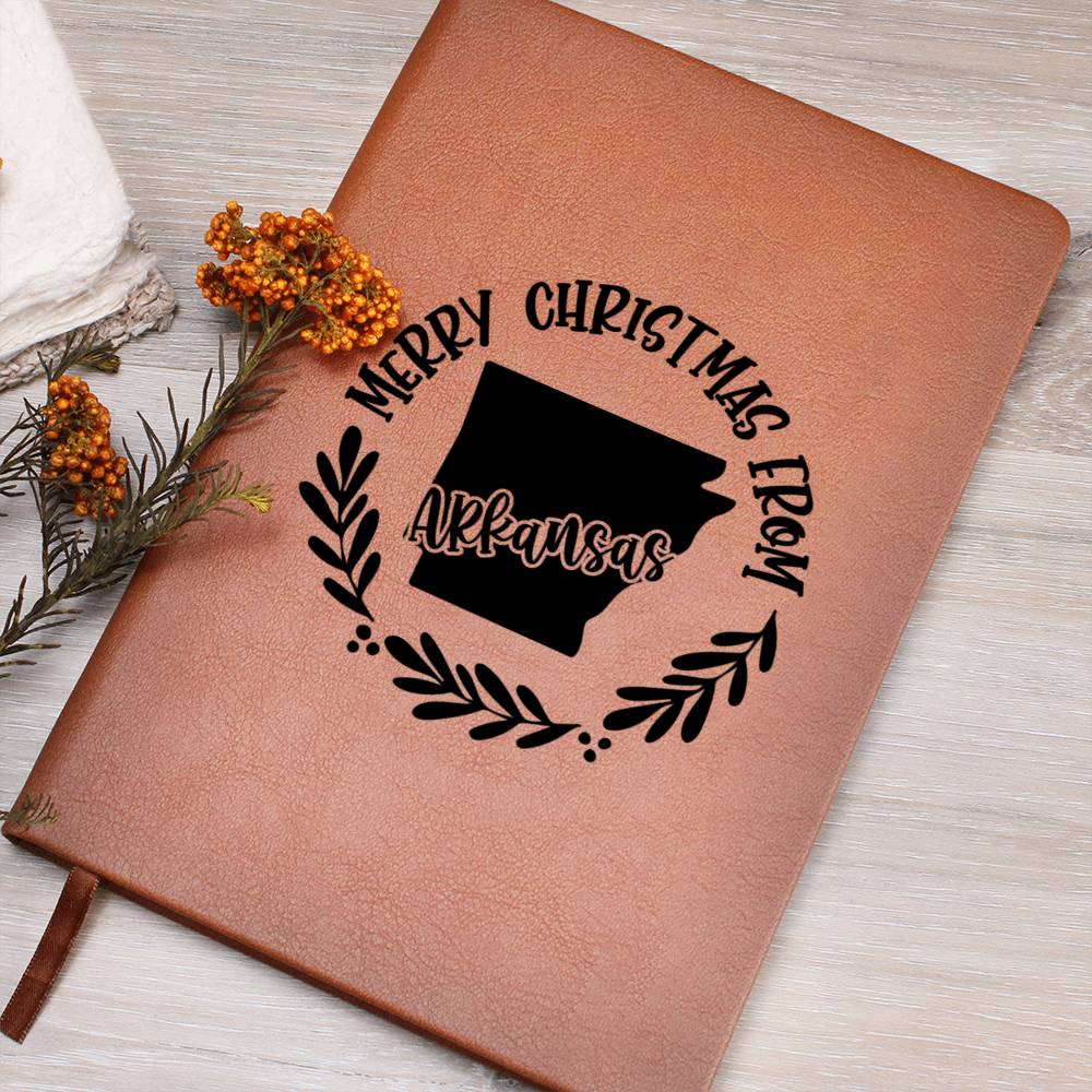 Merry Christmas From Arkansas - Vegan Leather Journal