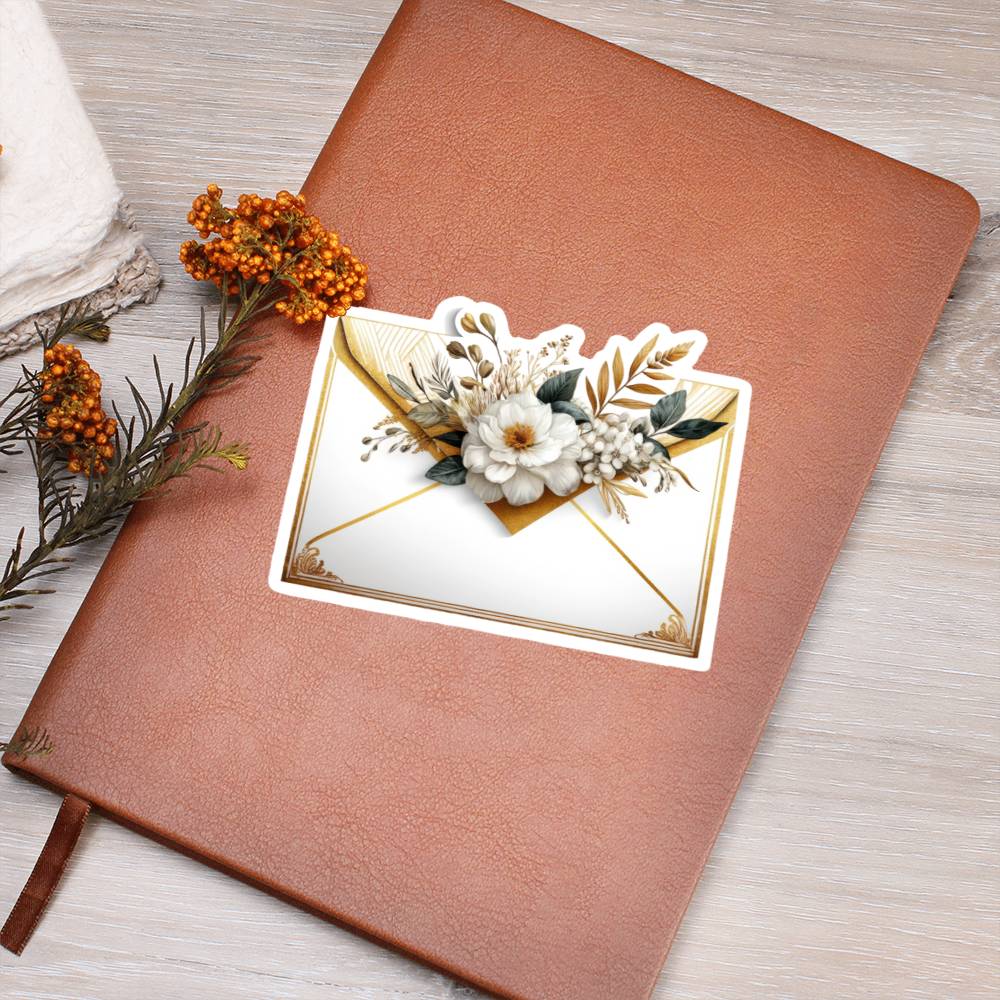 Luxury Wedding Decor Sticker 043 - Vegan Leather Journal