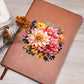 Floral Flower Wreath 092 - Vegan Leather Journal