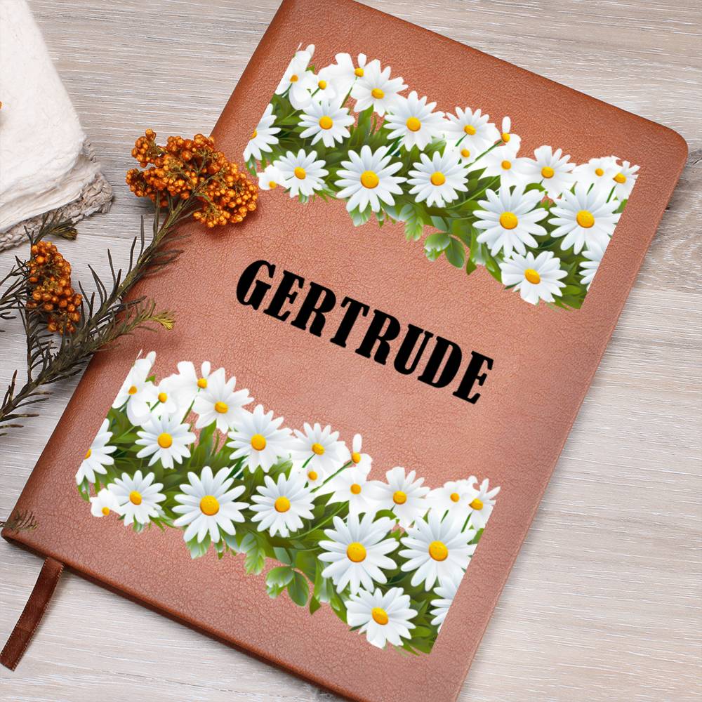 Gertrude (Playful Daisies) - Vegan Leather Journal