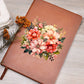 Floral Flower Wreath 005 - Vegan Leather Journal
