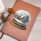 Watercolor Christmas Snow Globe 001 - Vegan Leather Journal