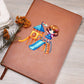 Cute Back to School Sticker 022 - Vegan Leather Journal