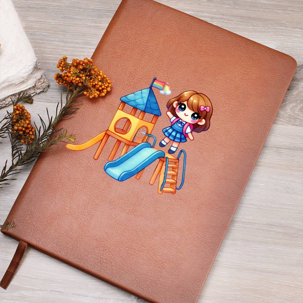Cute Back to School Sticker 022 - Vegan Leather Journal