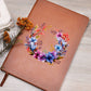 Floral Flower Wreath 114 - Vegan Leather Journal