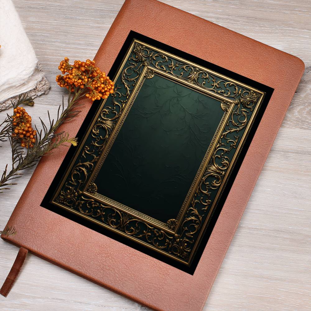 Ornate Gold Cover 069 - Vegan Leather Journal