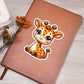 Cute Giraffe sticker 59 - Vegan Leather Journal
