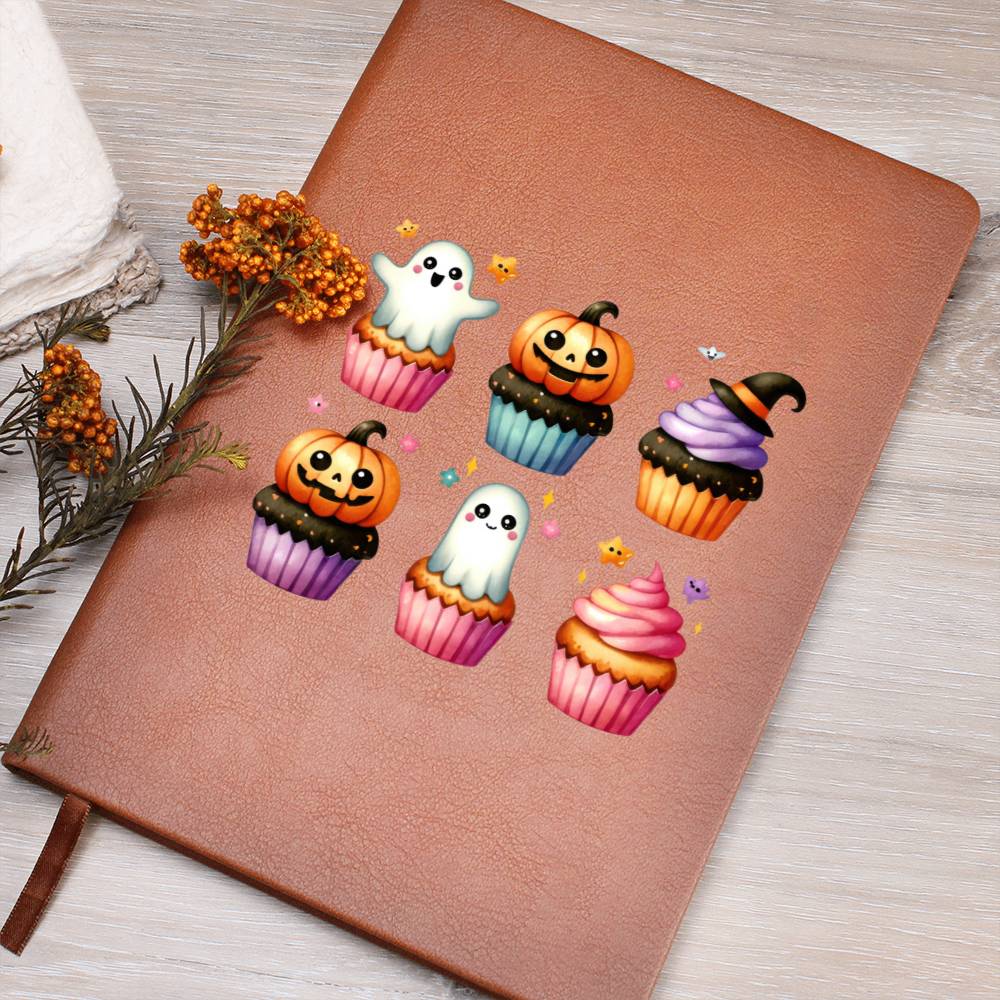 Cute Halloween Sticker 112 - Vegan Leather Journal