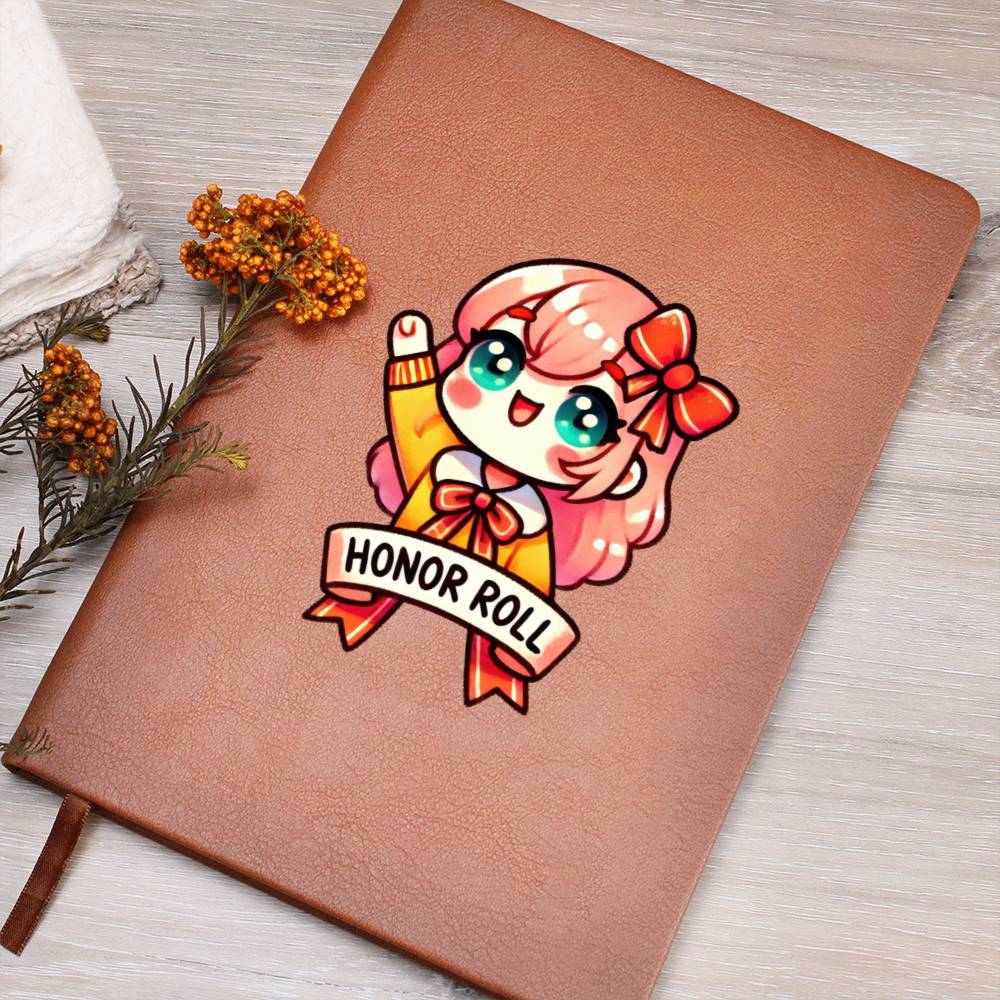 Cute Back to School Sticker 030 - Vegan Leather Journal