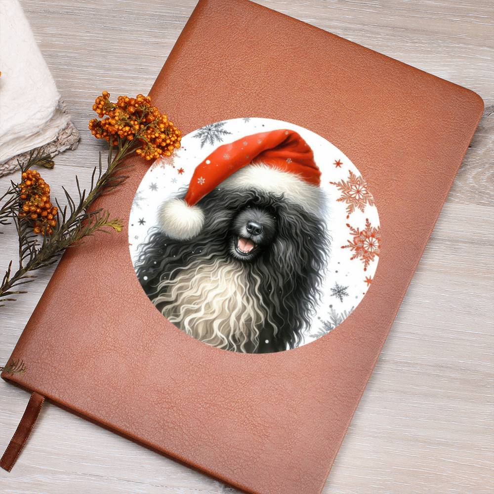 Christmas Dog - Puli - Vegan Leather Journal