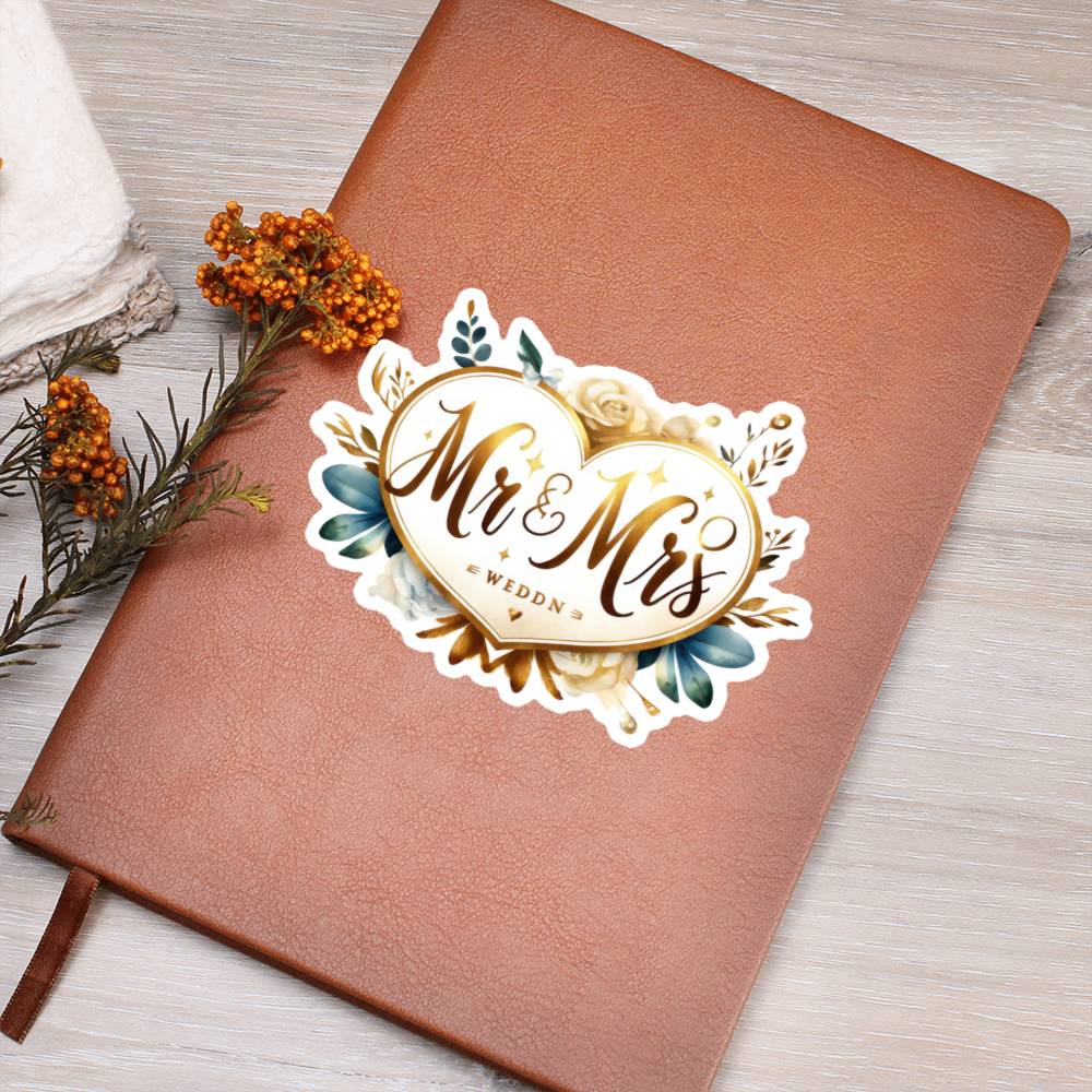 Luxury Wedding Decor Sticker 083 - Vegan Leather Journal