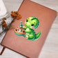 Colorful Baby Dinosaur 108 - Vegan Leather Journal