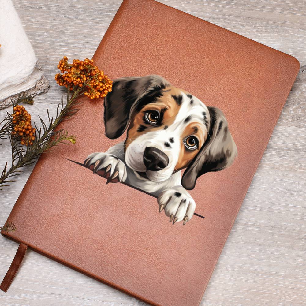 Pointer Peeking - Vegan Leather Journal