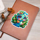 Cute Peacock sticker 122 - Vegan Leather Journal