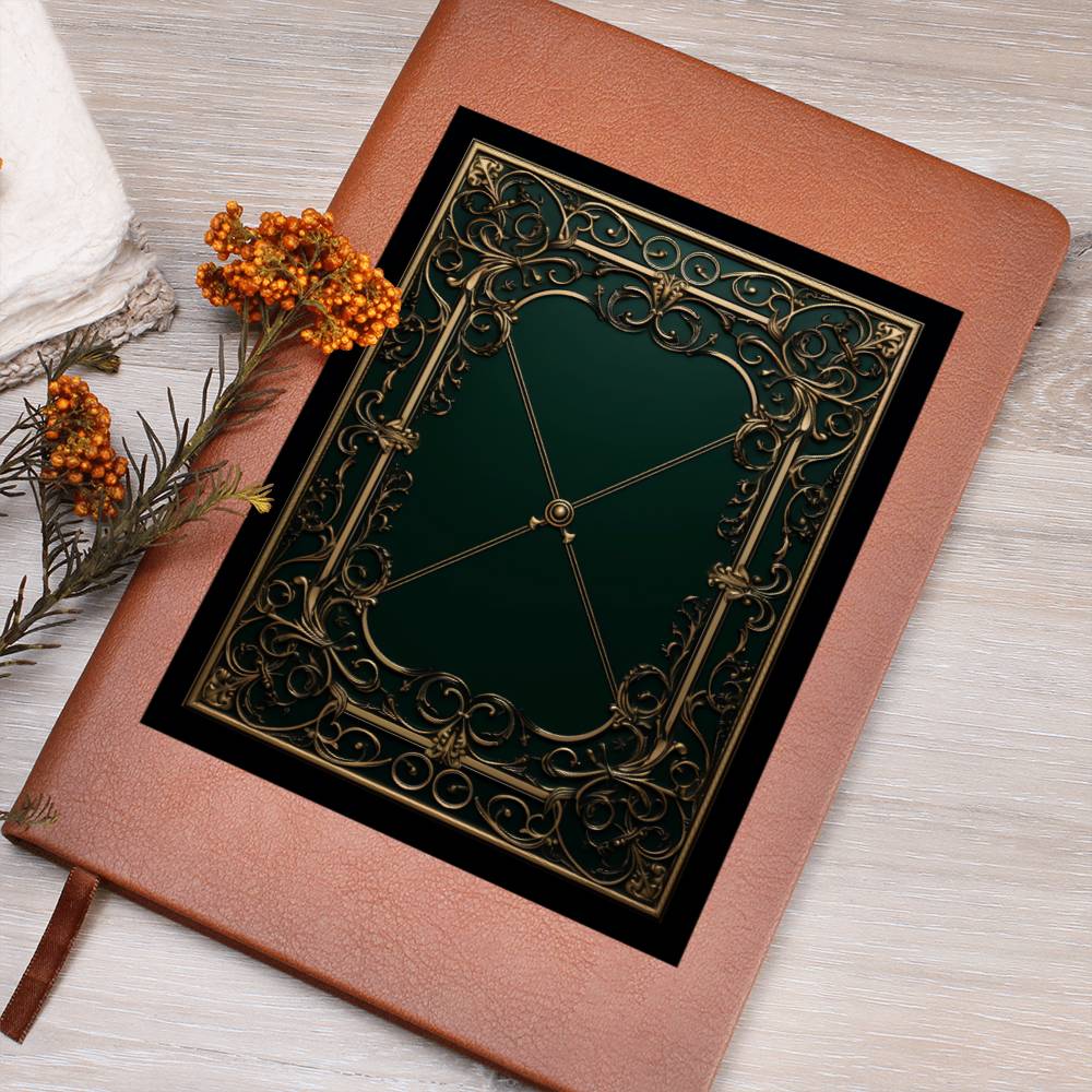 Ornate Gold Cover 046 - Vegan Leather Journal