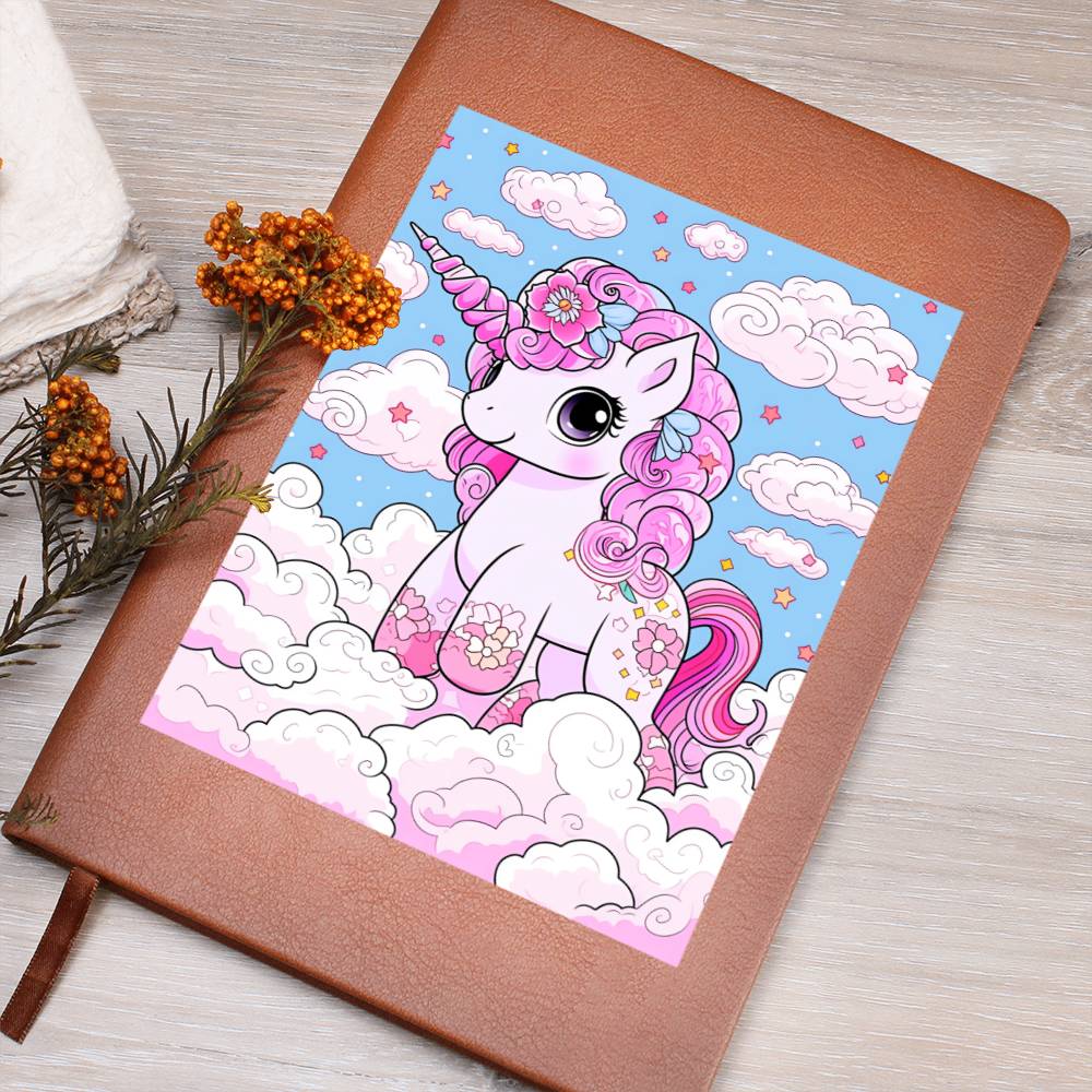 Cute Unicorn 002 - Vegan Leather Journal