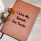 Love My Smooth Fox Terrier v4 - Vegan Leather Journal