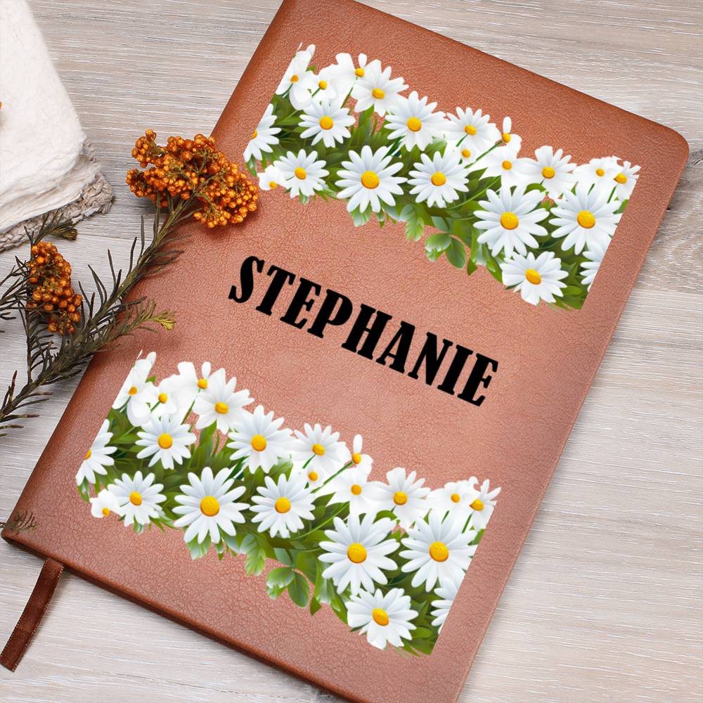 Stephanie (Playful Daisies) - Vegan Leather Journal
