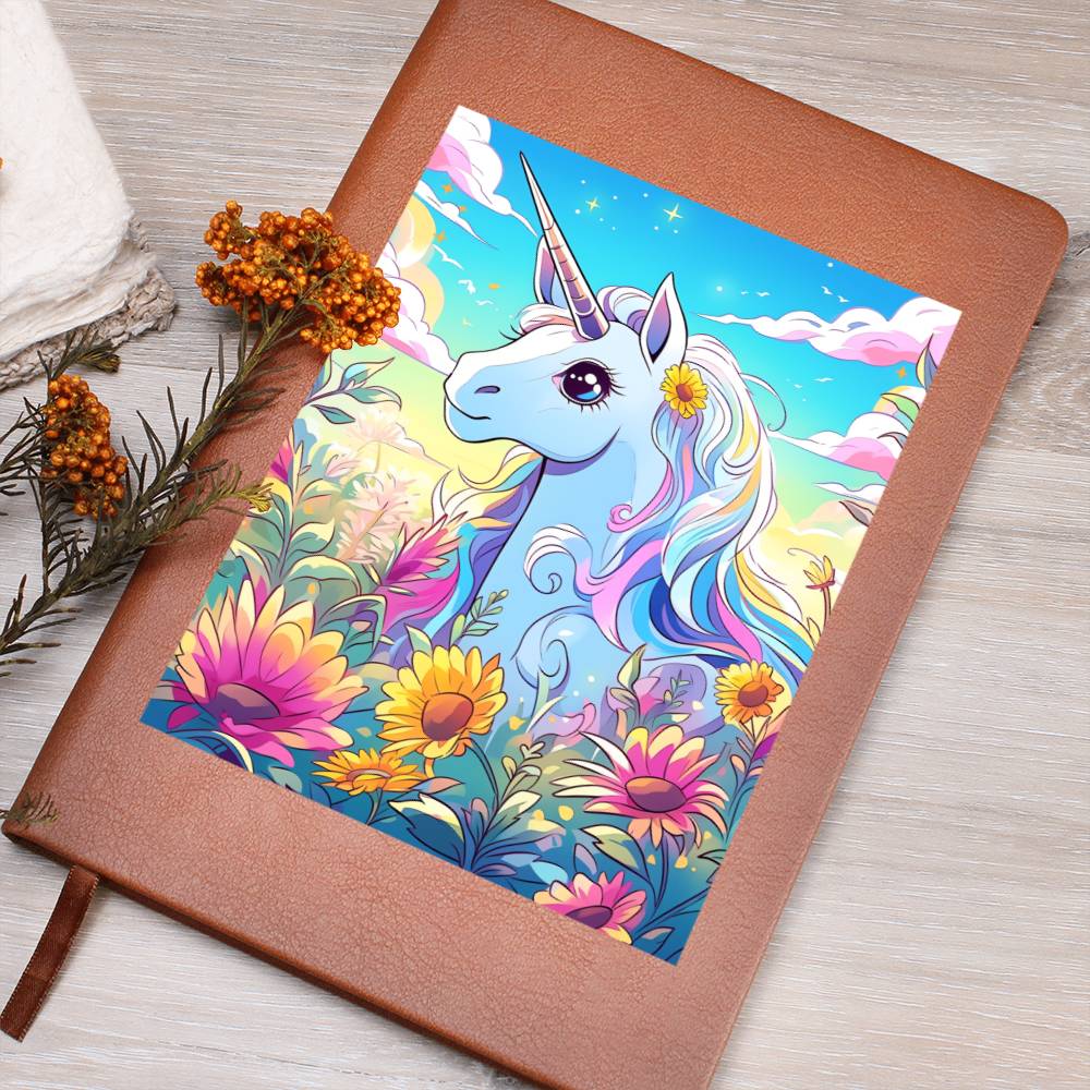 Cute Unicorn 072 - Vegan Leather Journal