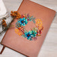 Floral Flower Wreath 016 - Vegan Leather Journal