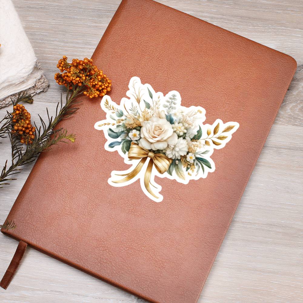 Luxury Wedding Decor Sticker 020 - Vegan Leather Journal