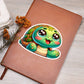 Cute Turtle sticker 203 - Vegan Leather Journal
