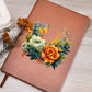 Floral Flower Wreath 109 - Vegan Leather Journal