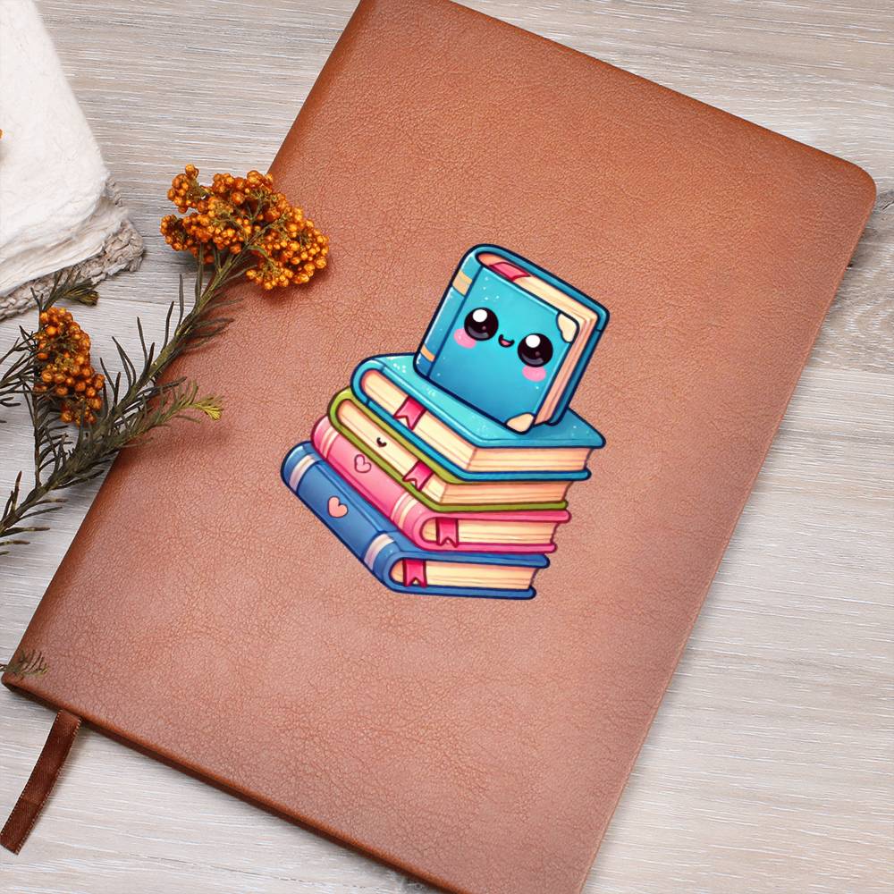 Cute Back to School Sticker 003 - Vegan Leather Journal